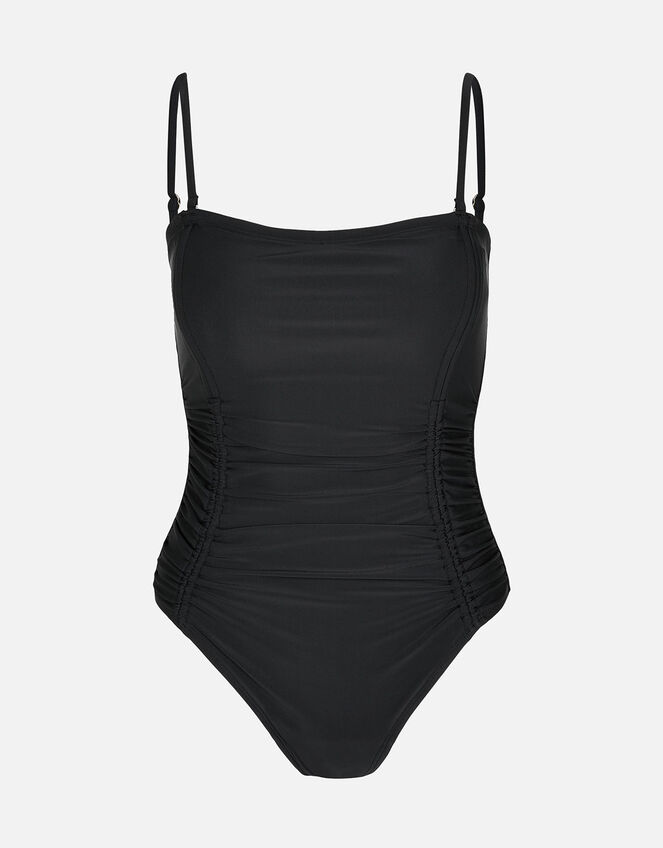 Ruched Shaping Swimsuit, Black (BLACK), large