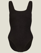 Crinkle Swimsuit, Black (BLACK), large