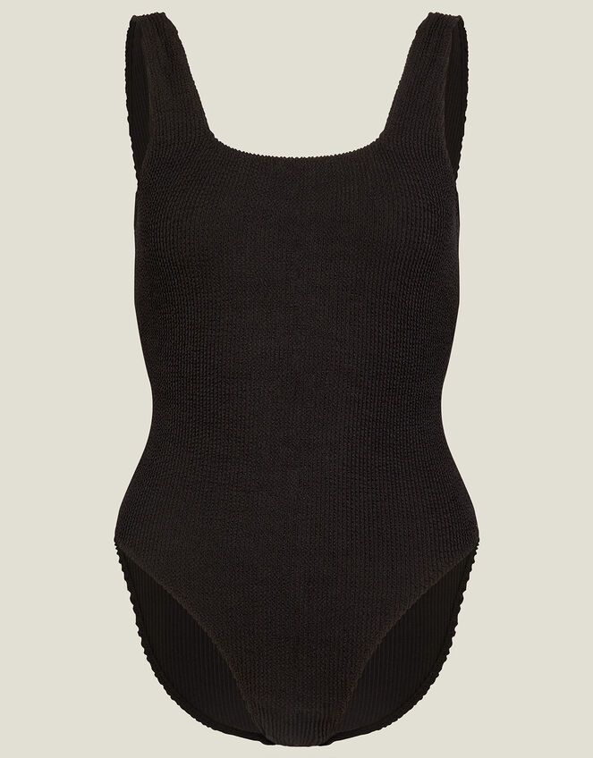 Crinkle Swimsuit, Black (BLACK), large