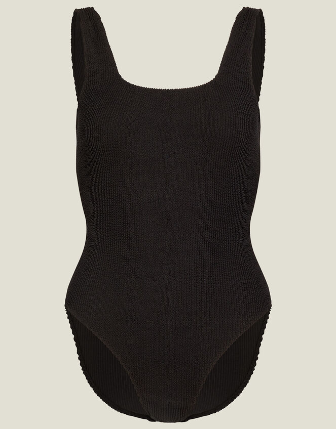 Crinkle Swimsuit, Black (BLACK), large