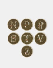 Beaded Initial Coaster, Gold (GOLD), large