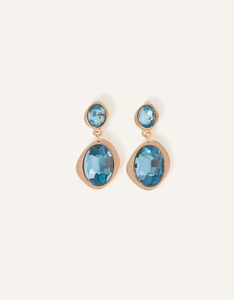 Irregular Gem Drop Earrings, , large