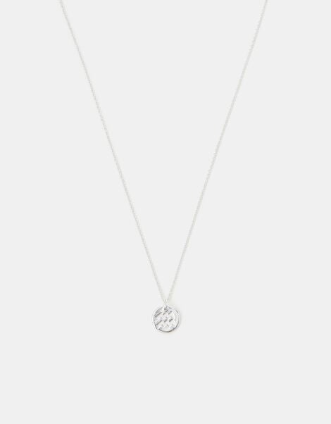 Sterling Silver Zodiac Pendant Necklace, Silver (ST SILVER), large