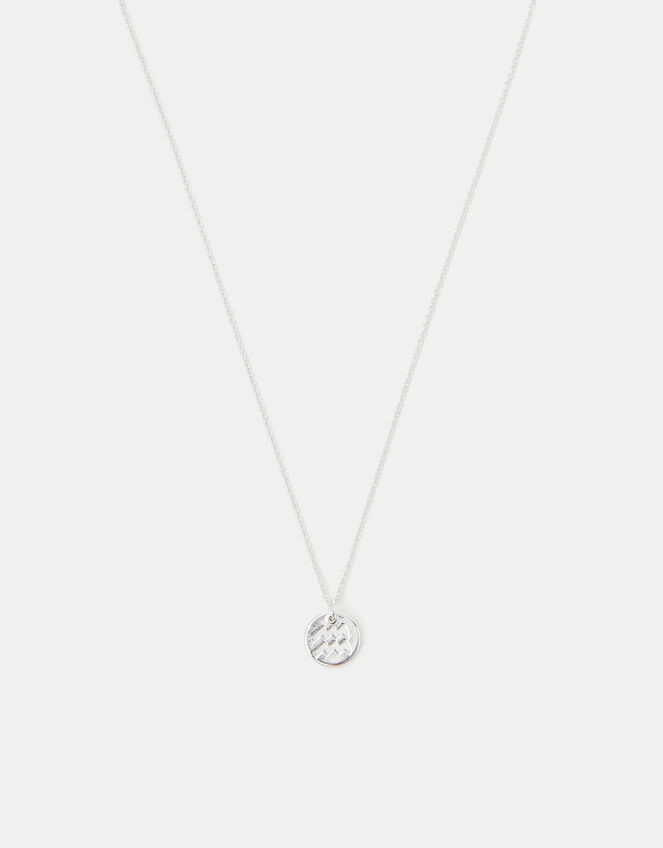 Sterling Silver Zodiac Pendant Necklace, Silver (ST SILVER), large