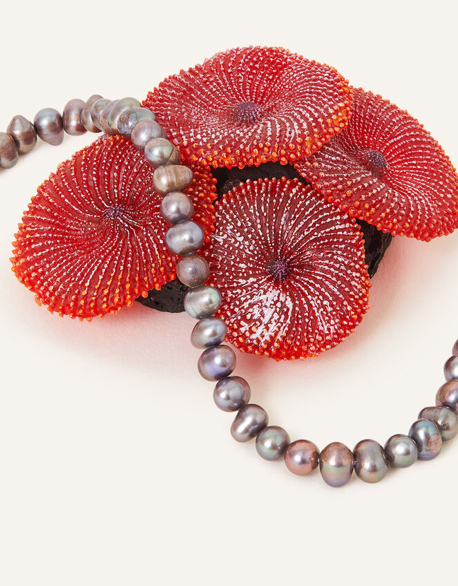 14ct Gold-Plated Pearl Round Necklace, , large