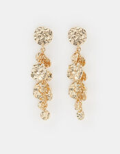 Molten Coin Drop Earrings, , large