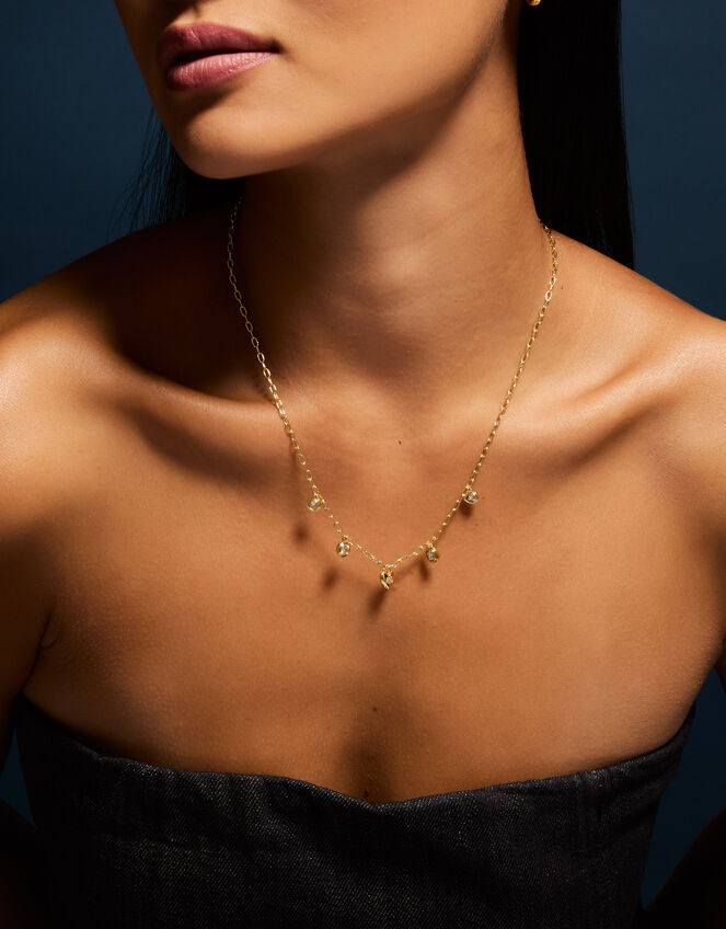14ct Gold-Plated Charm Necklace, , large