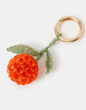 Beaded Orange Bag Charm, , large