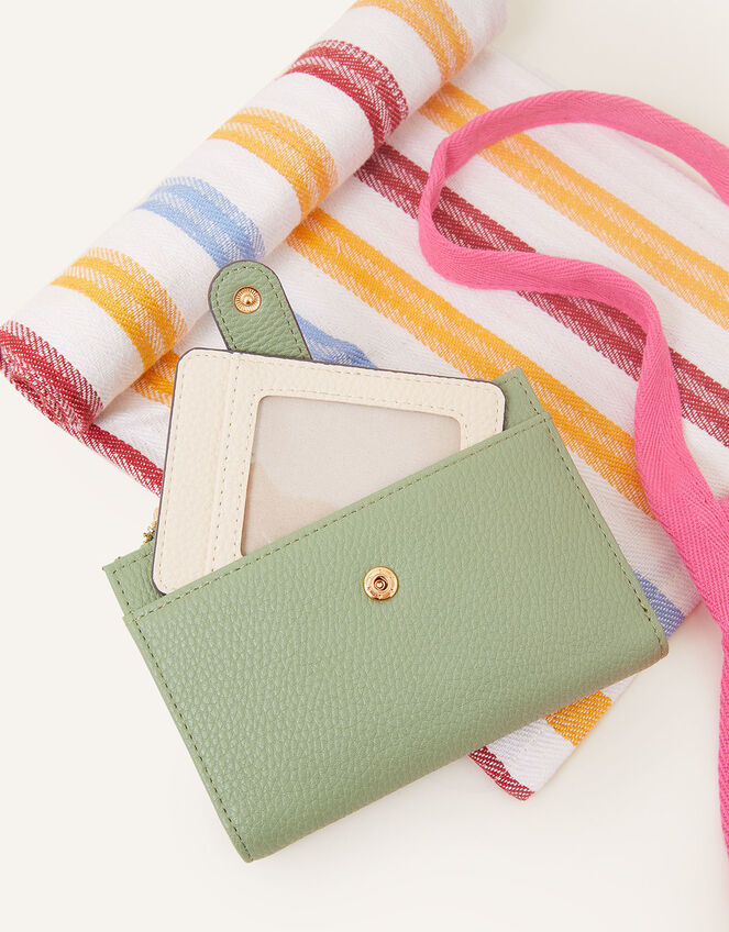 Removable Card Holder Purse, Green (LIGHT GREEN), large