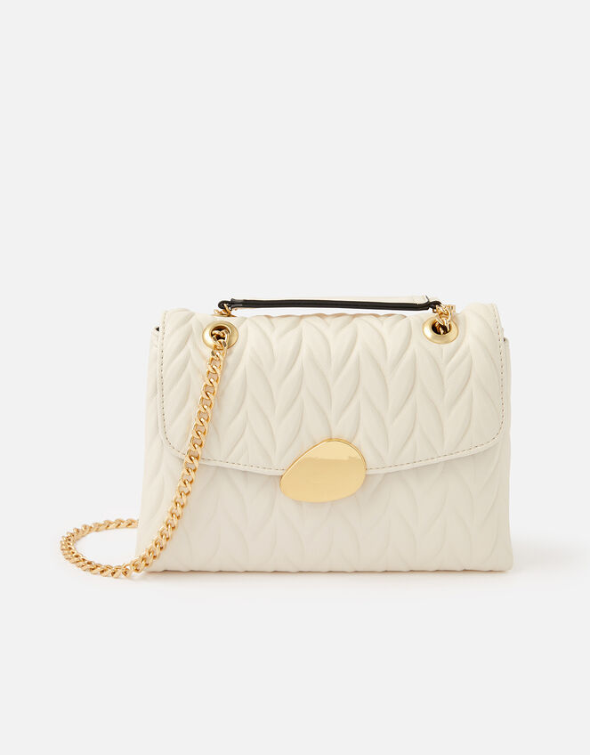 Pleated Ayda Bag, Cream (CREAM), large