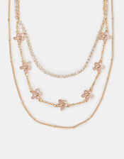 3-Pack Flower Chain Necklaces, , large