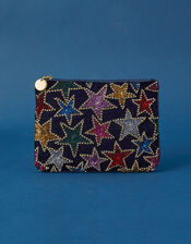 Star Velvet Beaded Pouch, , large