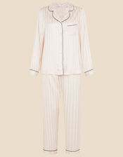 Stripe Jacquard Long Pyjama Set, Pink (PINK), large