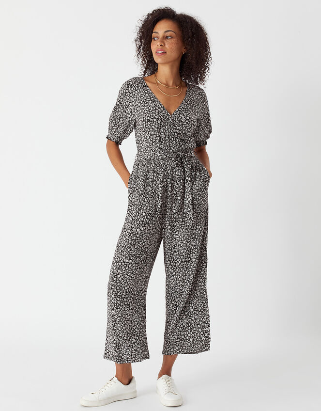 Ditsy Wrap Jumpsuit in LENZING™ ECOVERO™, Multi (BRIGHTS-MULTI), large