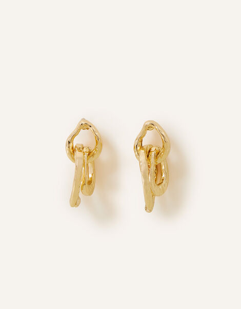 Interlocking Stud Drop Earrings, , large