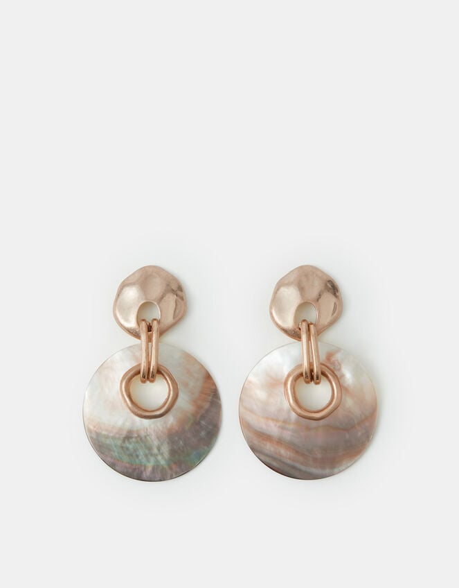 Double Shell Drop Earrings, , large