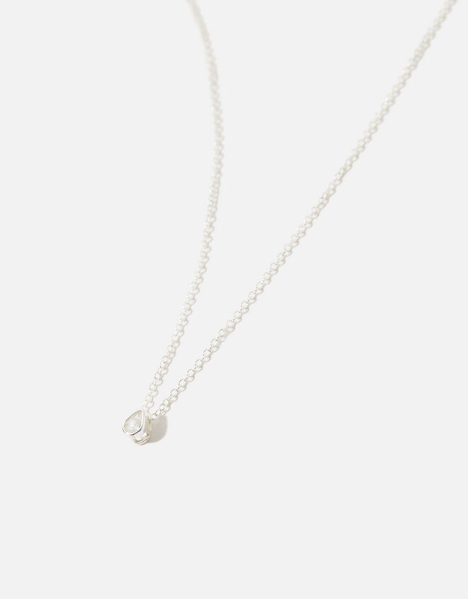 Sterling Silver Teardrop Pendant Necklace Sterling silver