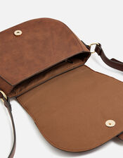 Patchwork Saddle Cross-Body Bag, , large
