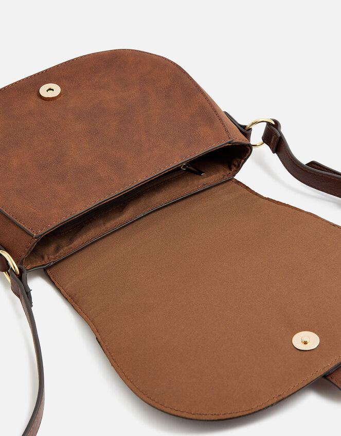 Patchwork Saddle Cross-Body Bag, , large