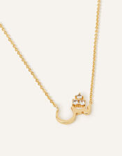 14ct Gold-Plated Arabic Initial Pendant Necklace - SH (Sheen), , large
