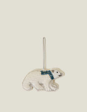 Embellished Polar Bear Christmas Tree Decoration, , large