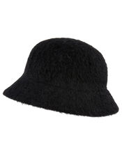 Fluffy Bucket Hat, Black (BLACK), large