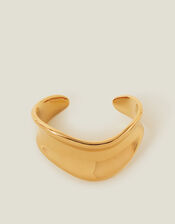 14ct Gold-Plated Stainless Steel Molten Cuff Bracelet, , large