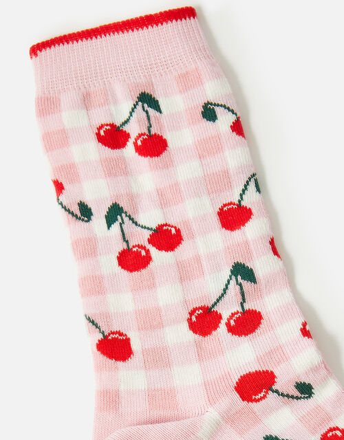 All Over Cherry Print Socks, , large