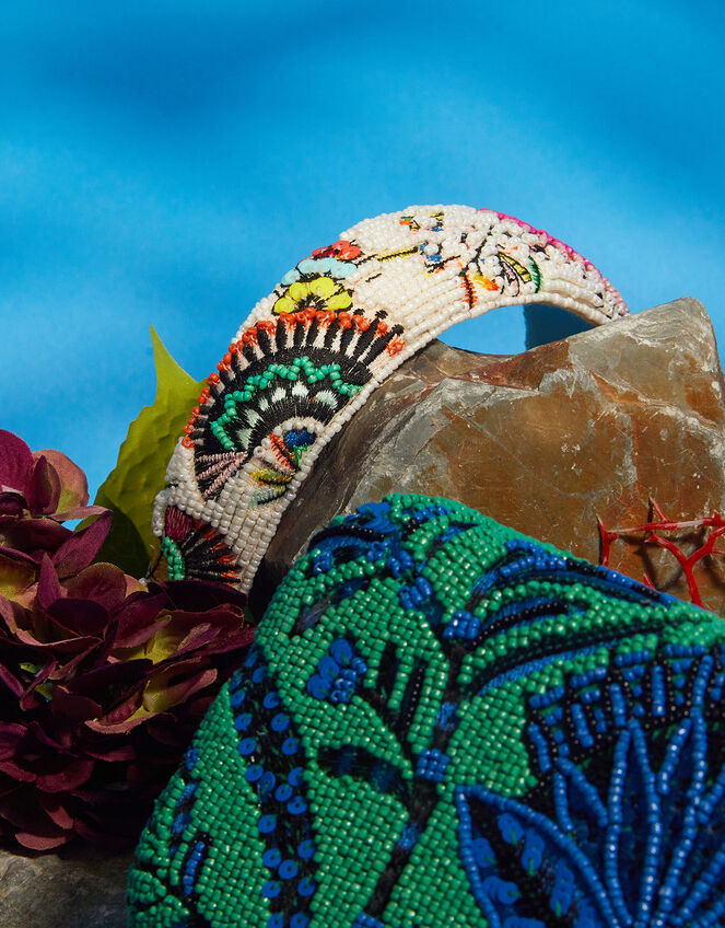 Beaded Tropical Headband , , large