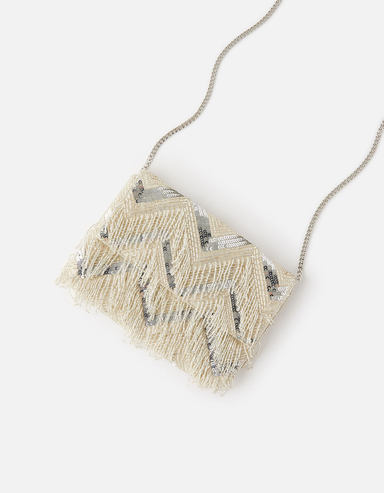 Shimmer Fringe Clutch Bag Clutch bags Accessorize ROI