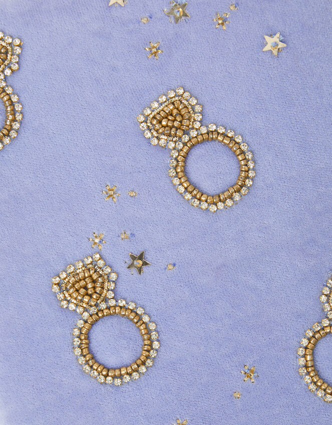 Beaded Velvet Wedding Notebook, , large