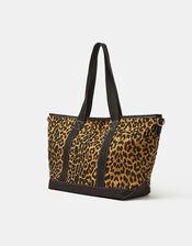 Rio Canvas Shopper Bag, Leopard (LEOPARD), large