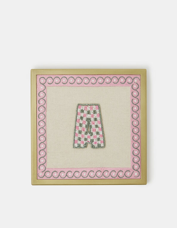 Initial Embellished Wall Art, Multi (PASTEL MULTI), large