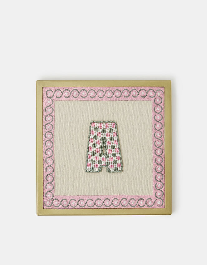 Initial Embellished Wall Art, Multi (PASTEL MULTI), large