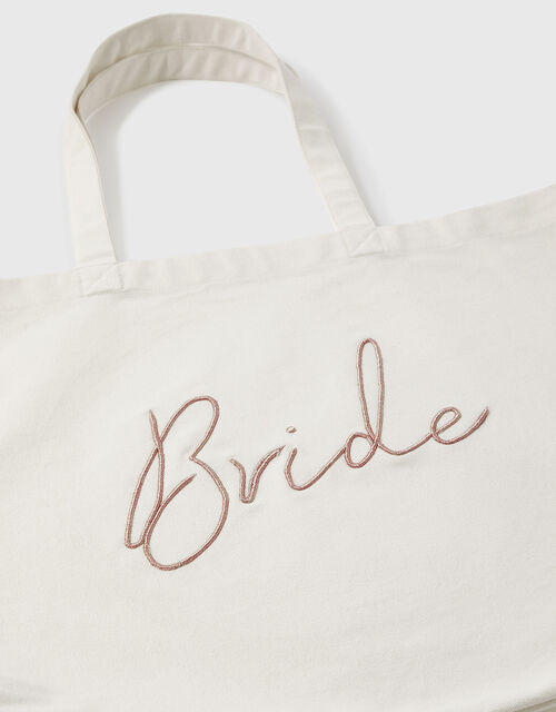 Bride Embroidered Shopper Bag, , large