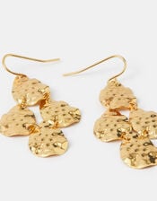 Textured Disc Drop Earrings, , large