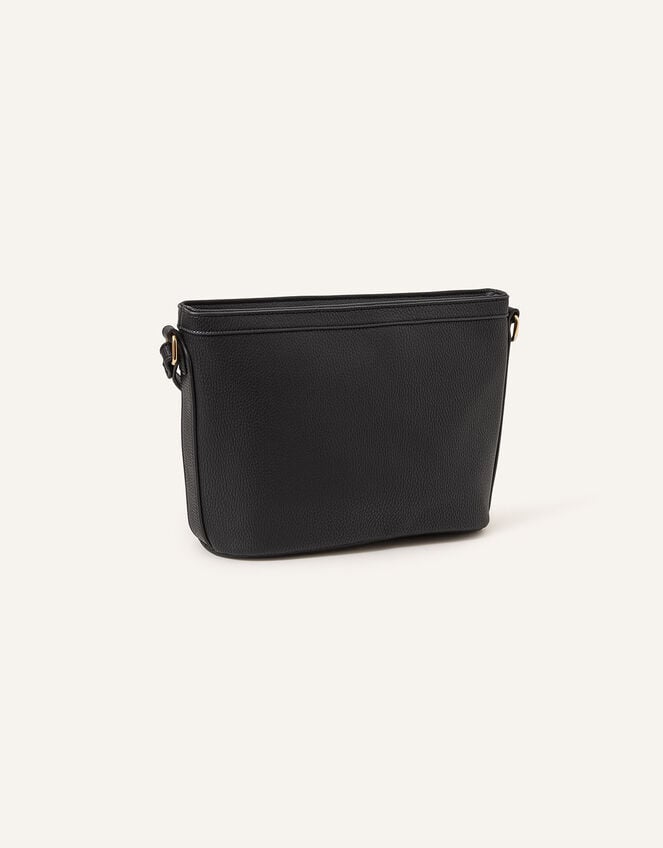 Top Zip Cross-Body Bag, Black (BLACK), large