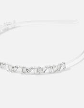 BRIDAL Diamante Baguette Headband, , large