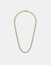 14ct Gold-Plated Sparkle Tennis Necklace, , large