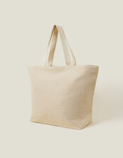 Floral Embroidered Beach Bag, , large