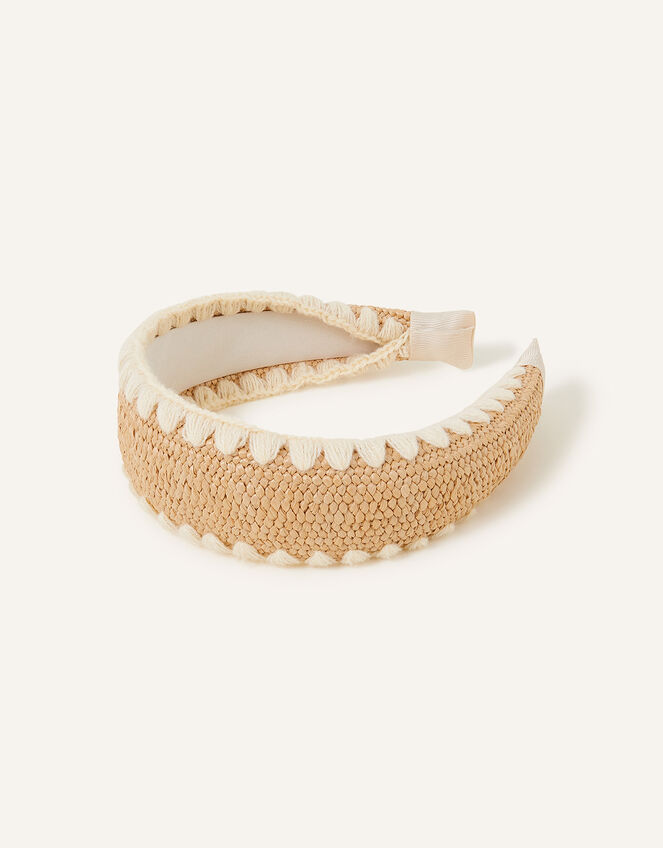 Raffia Whipstitch Headband, , large