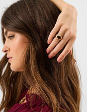 Resin Stone Ring, Brown (BROWN), large