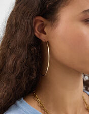 Large Hoop Earrings, Gold (GOLD), large