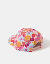 Girls Floral Cap, Multi (BRIGHTS MULTI), large