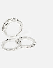 Midnight Sky Mixed Gem Ring Multipack , White (CRYSTAL), large