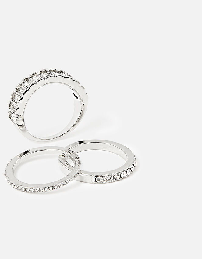 Midnight Sky Mixed Gem Ring Multipack , White (CRYSTAL), large