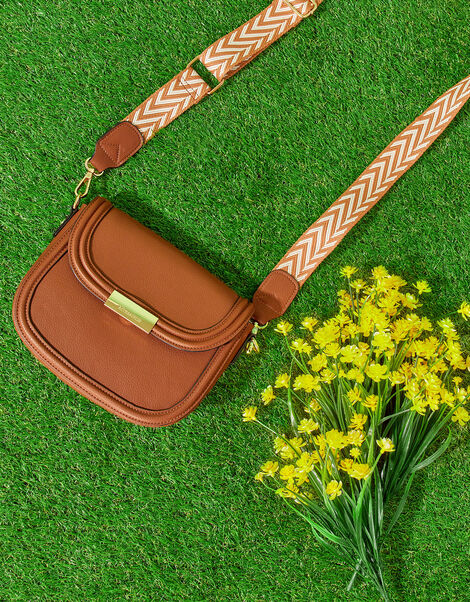 Webbing Saddle Bag, Tan (TAN), large
