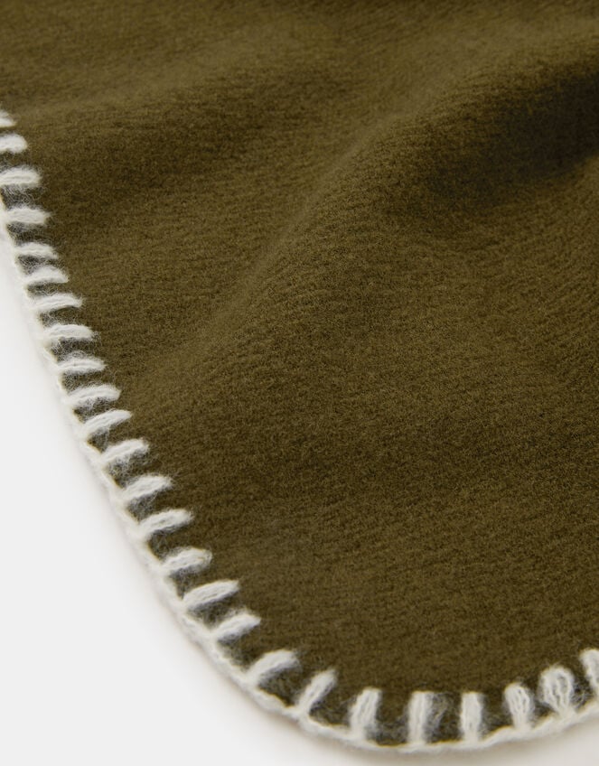 Stitched Edge Blanket Scarf, , large