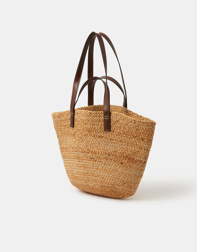 Double Strap Jute Basket Bag, , large