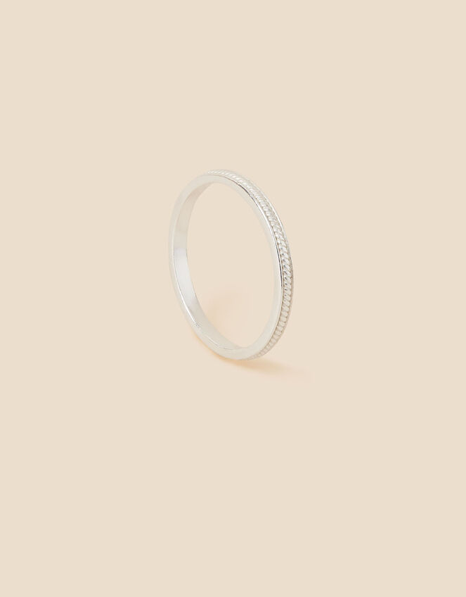 Sterling Silver Rope Band Ring, Silver (ST SILVER), large